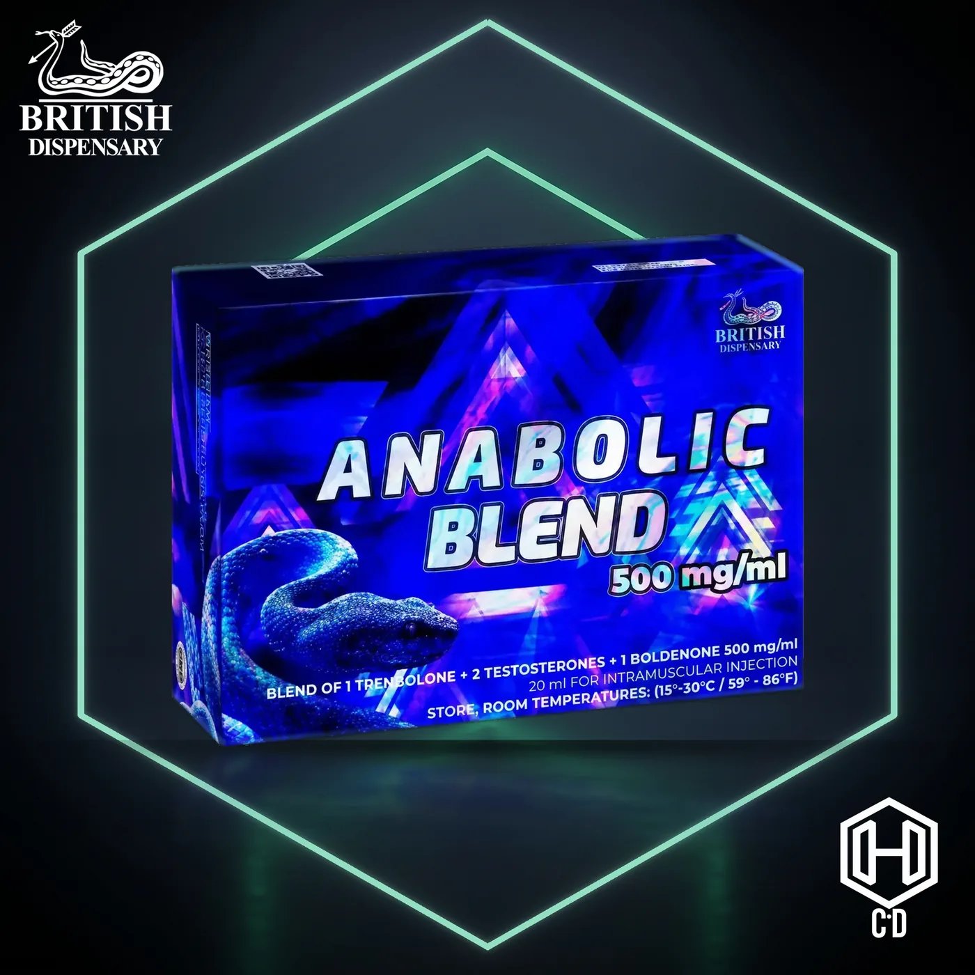 Anabolic Blend 500 Mg British Dispensary — vista frontal