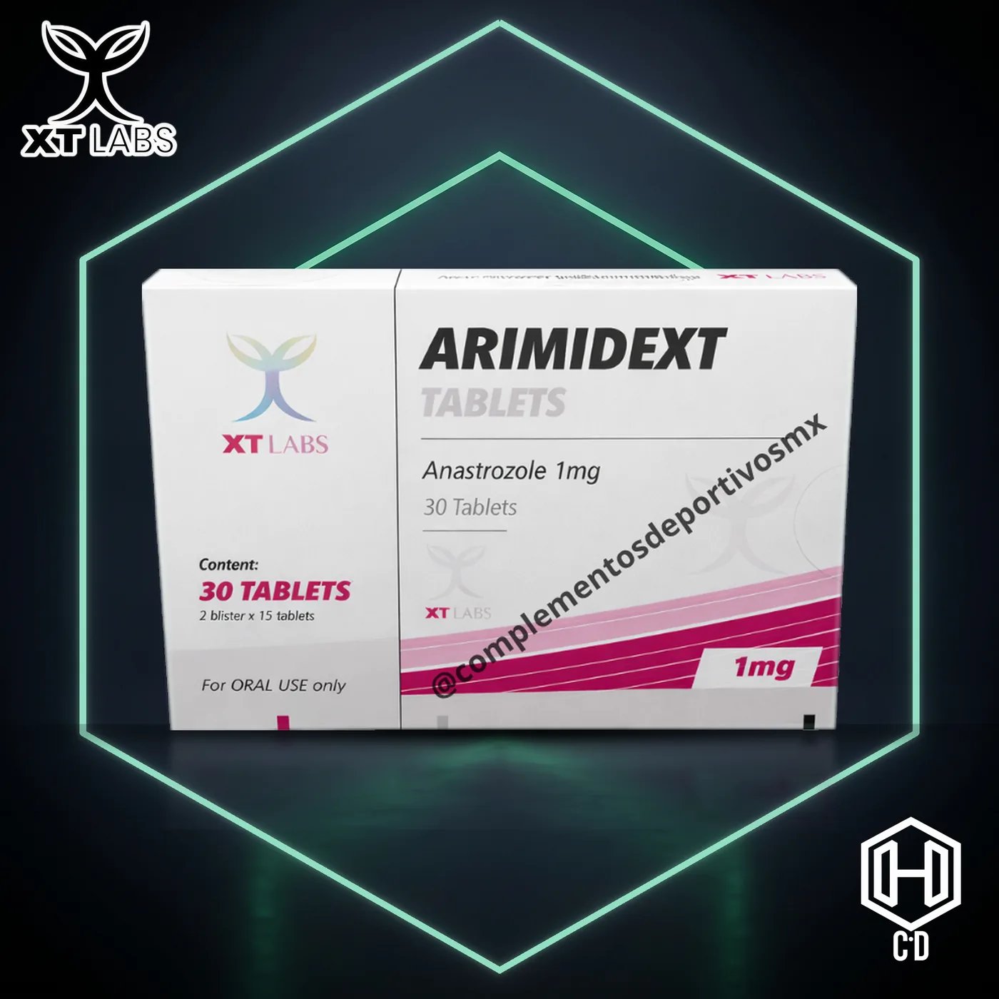 Anastrozol XT Labs — vista frontal