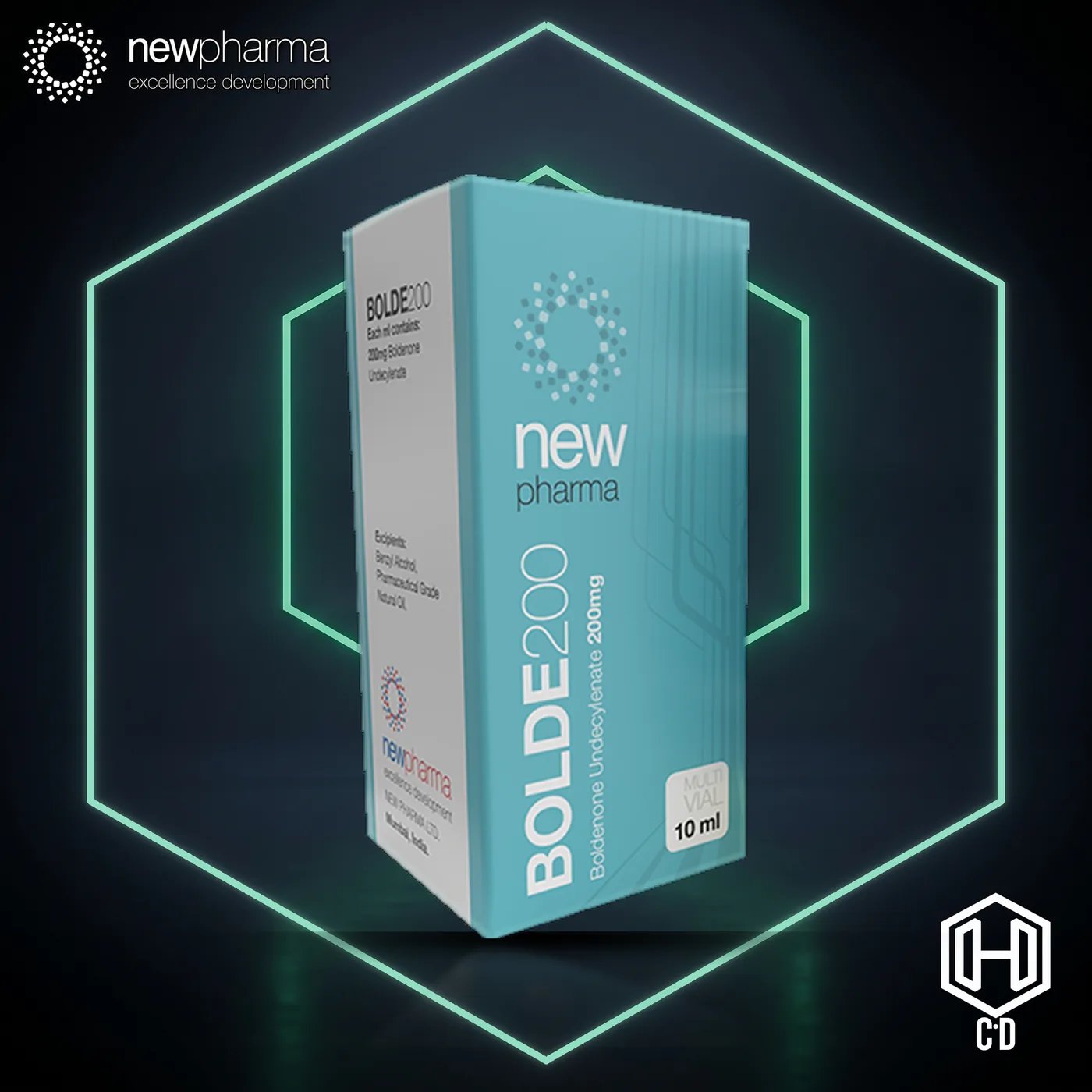 Boldenona 200 Mg New Pharma — vista frontal