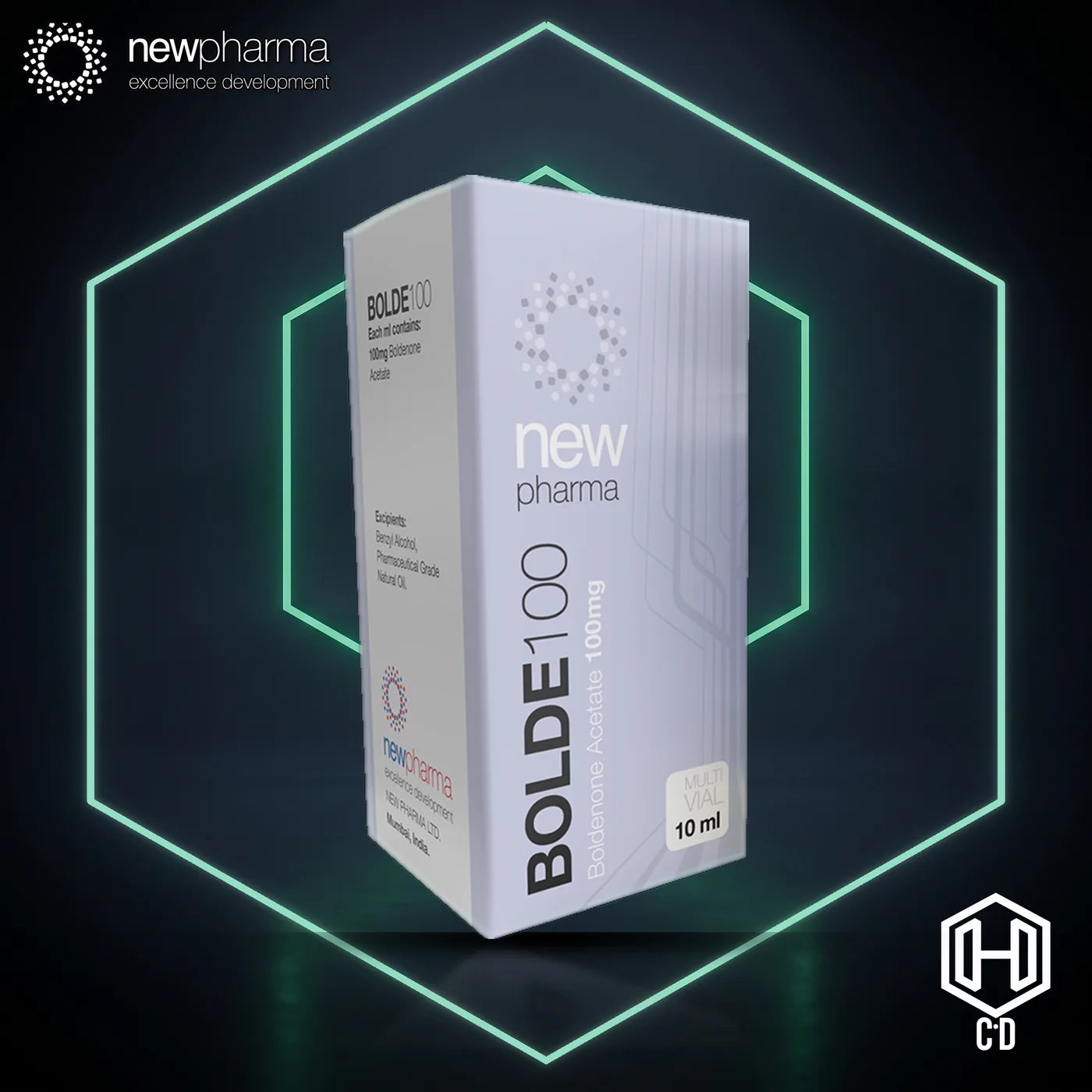 Boldenona 100 Mg New Pharma — vista frontal