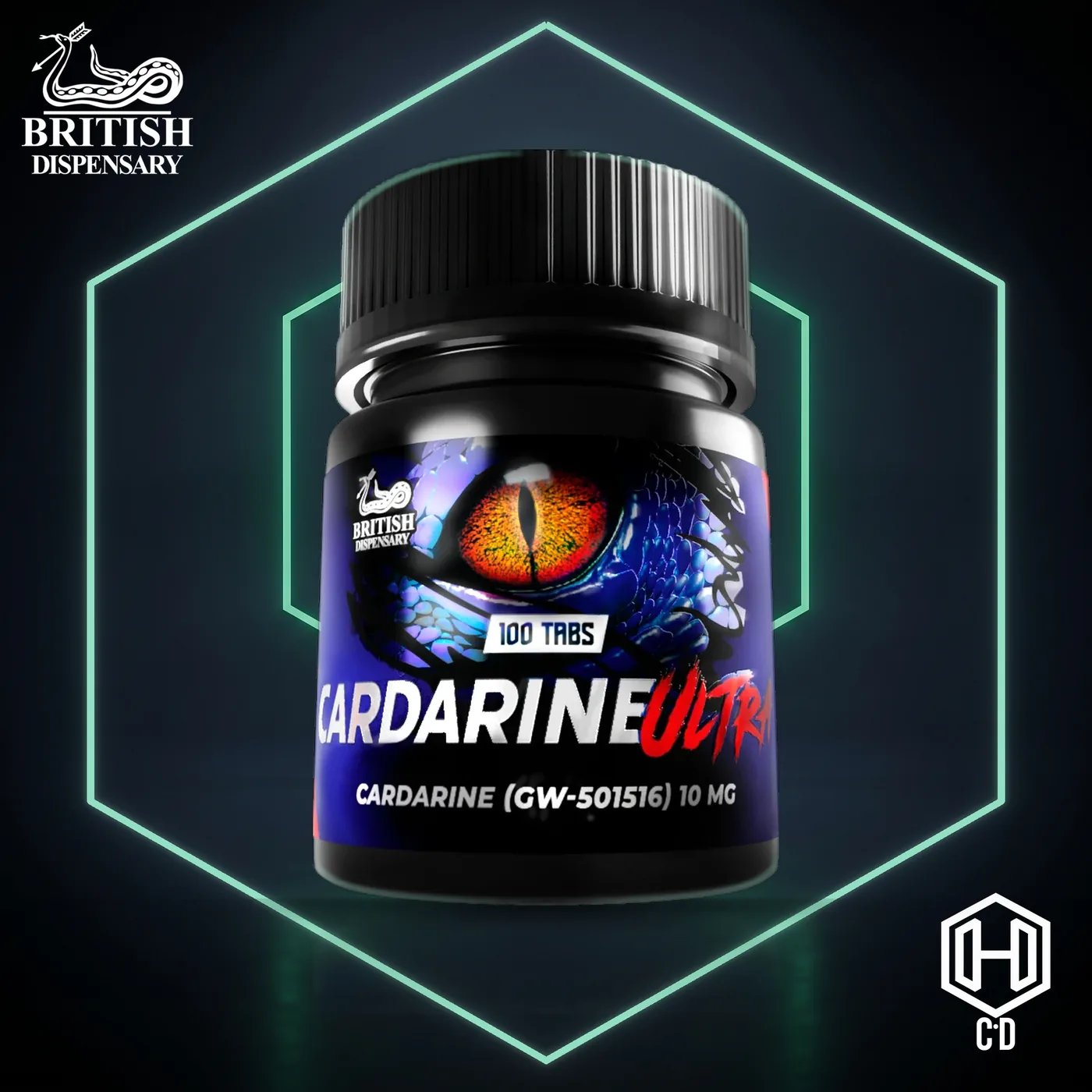 Cardarine British Dispensary — vista frontal