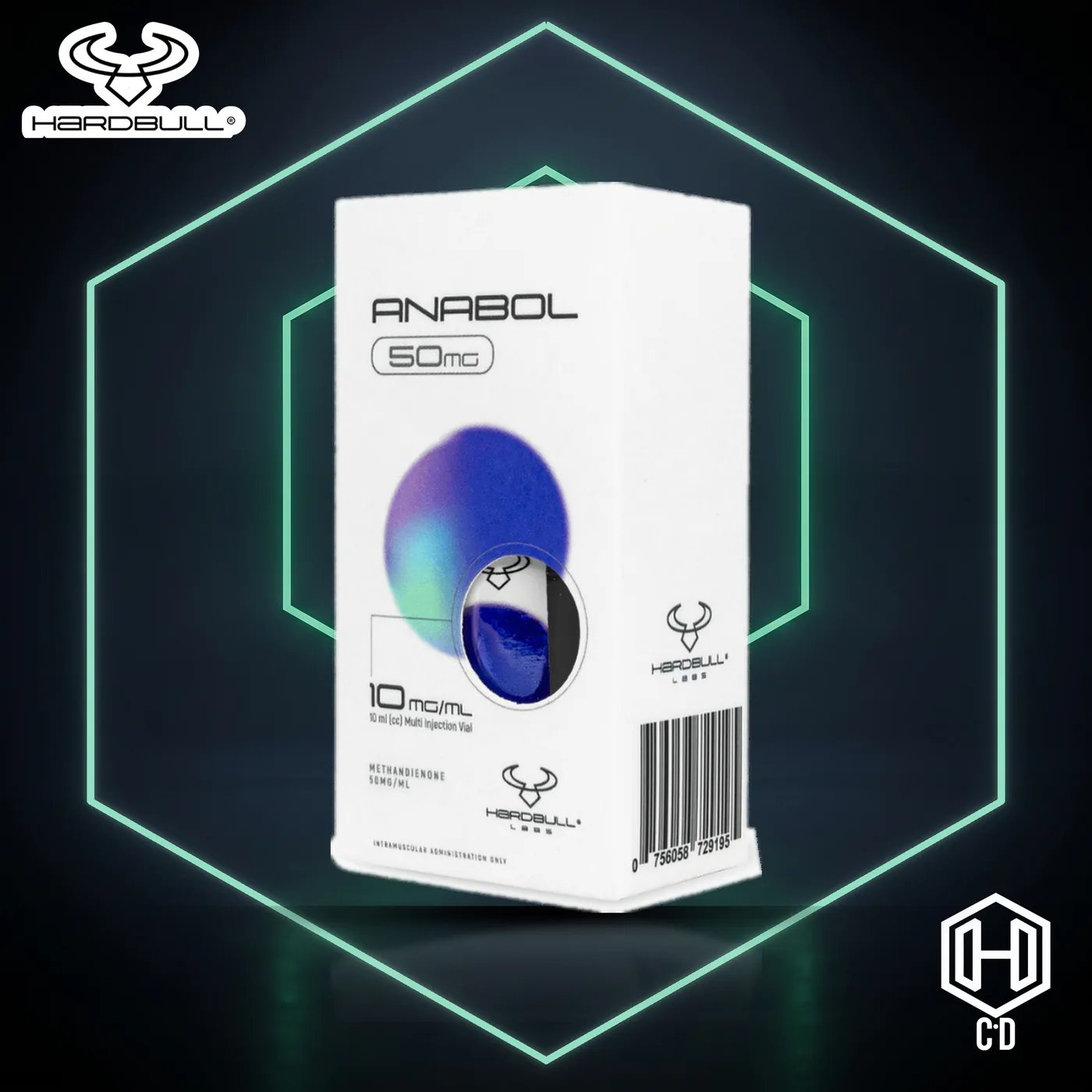 Dianabol Vial Hard Bull HardBull — vista frontal