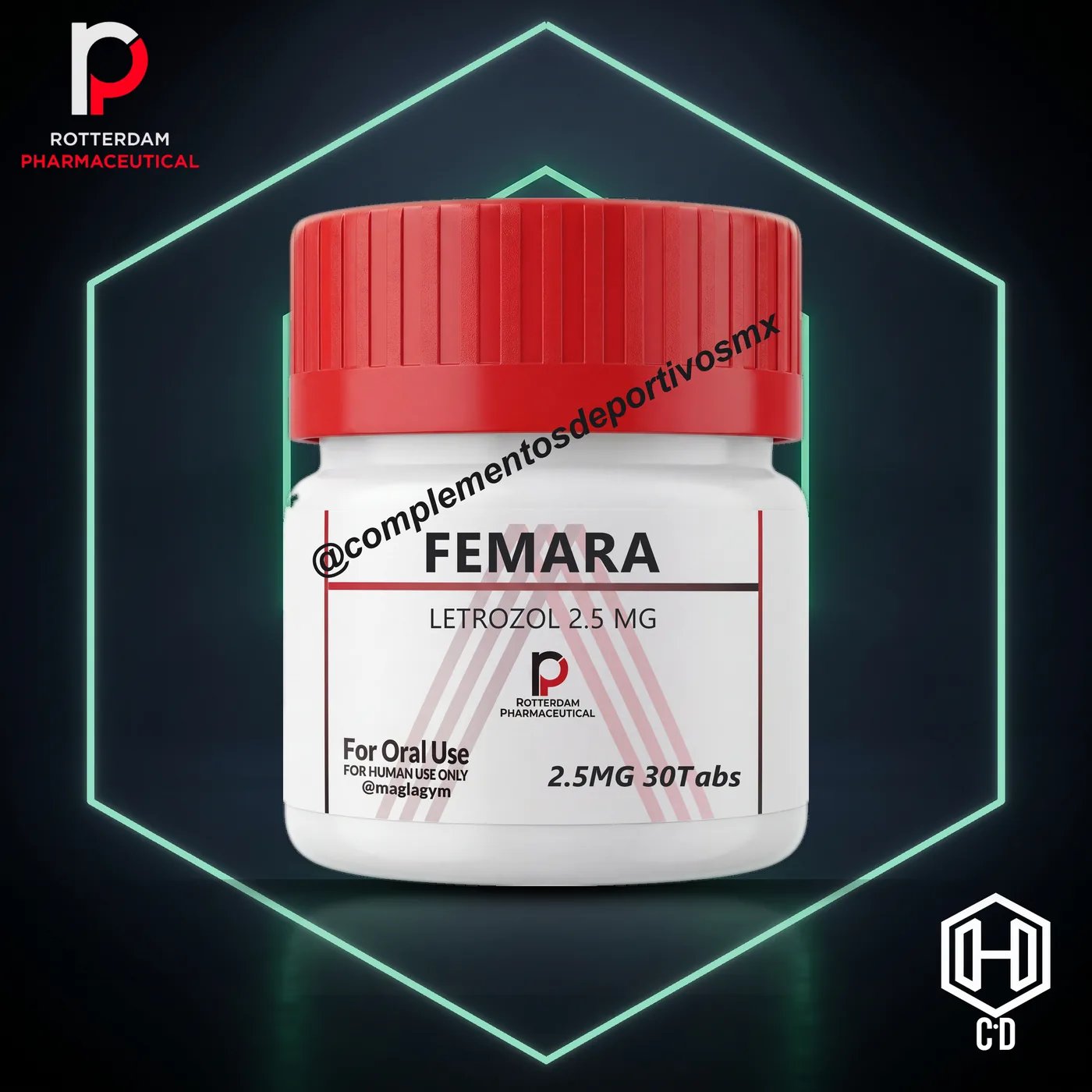 Femara (Letrozol) Rotterdam Pharma — vista frontal