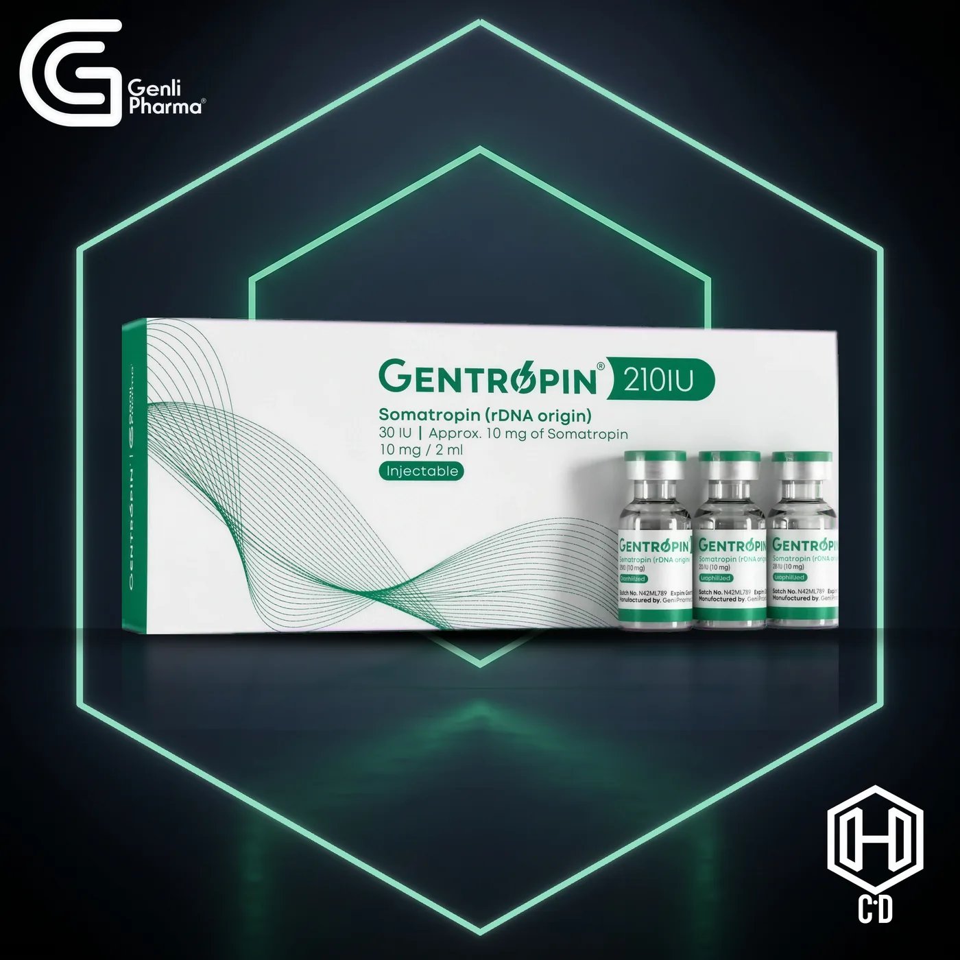 Gentropin 210 IU Genli — vista frontal