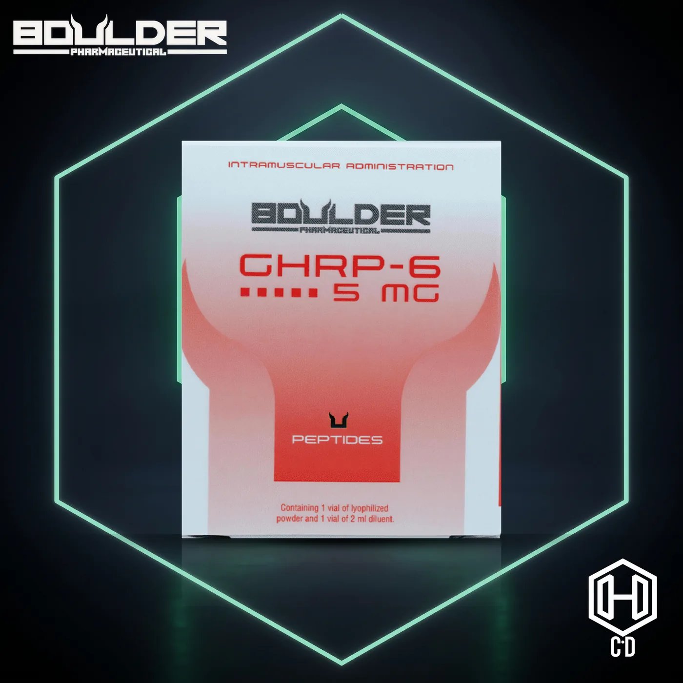 GHRP-6 5 Mg Boulder Pharma — vista frontal
