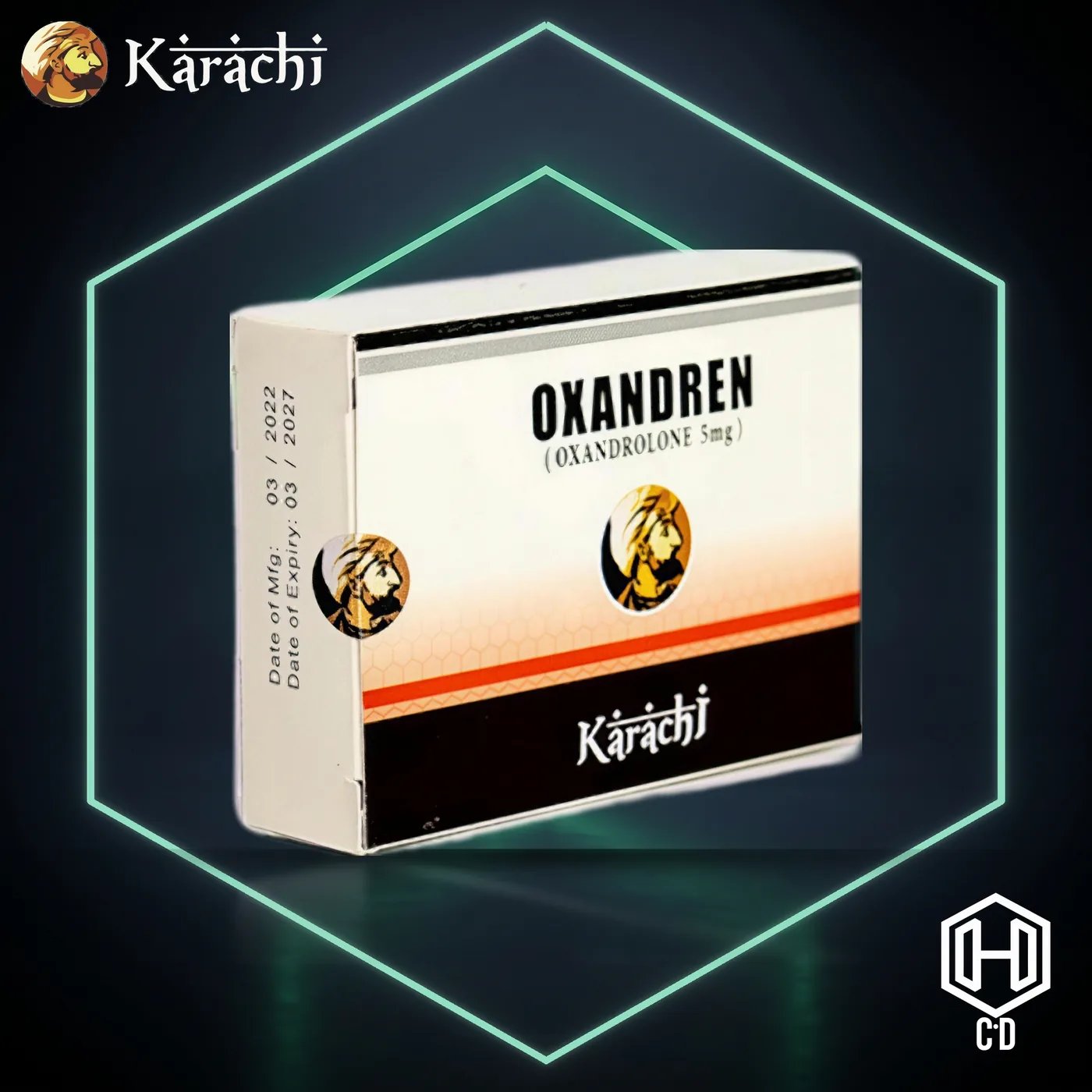 Oxandrolona Karachi Labs — vista frontal