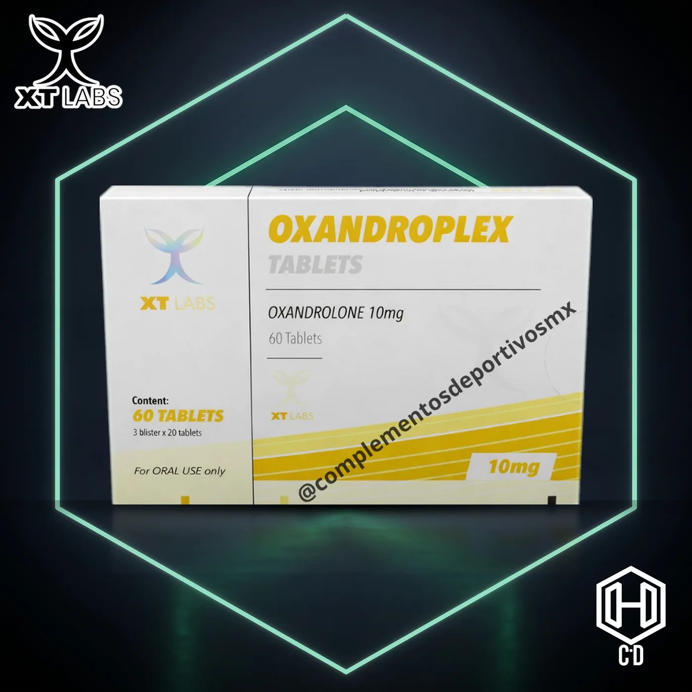 Oxandrolona XT Labs — vista frontal
