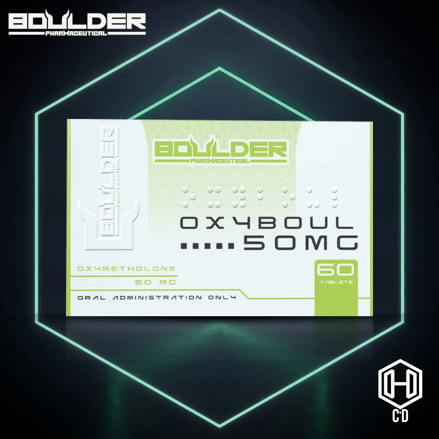 Oximetalona Boulder Pharma — vista frontal