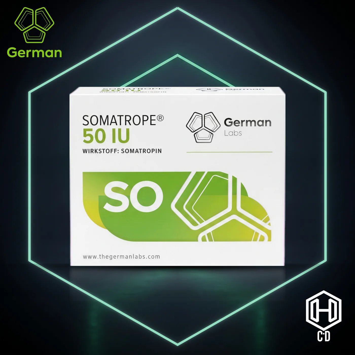 Somatrope 50 IU German Labs — vista frontal