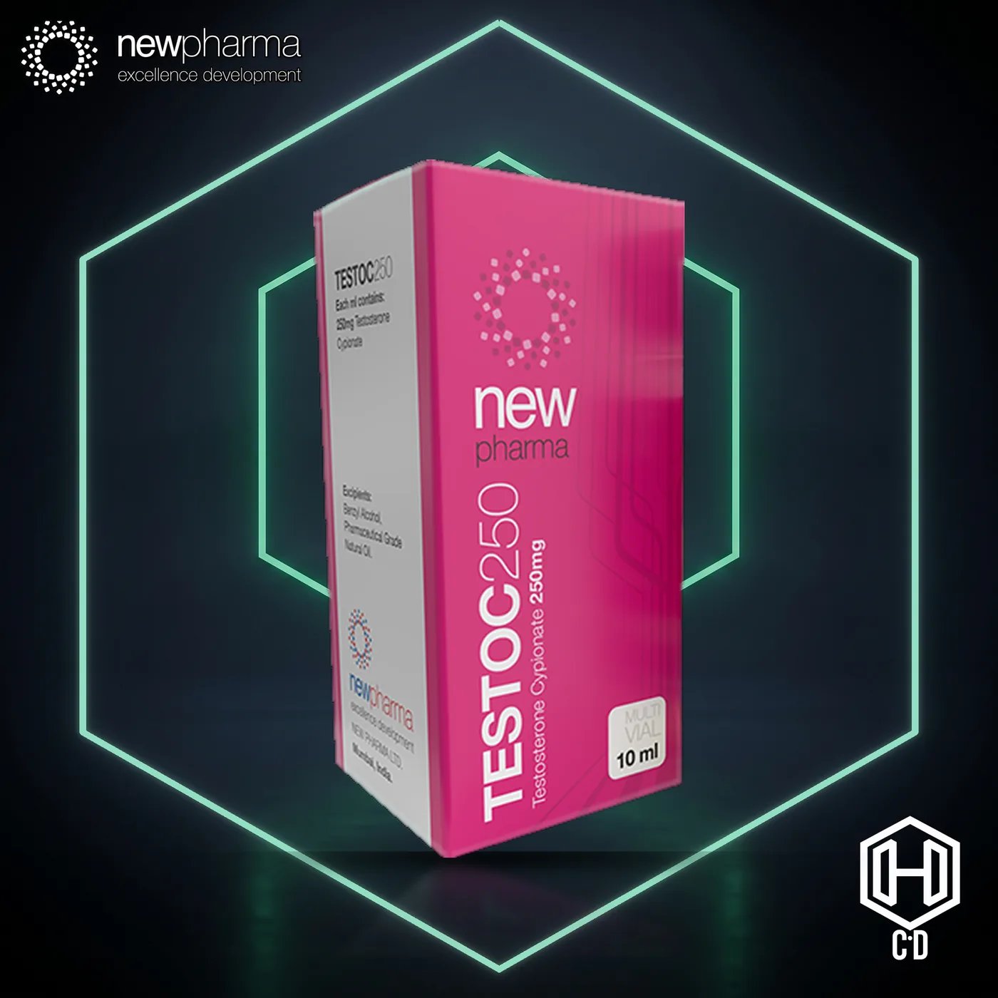 Testosterona Cipionato New Pharma — vista frontal