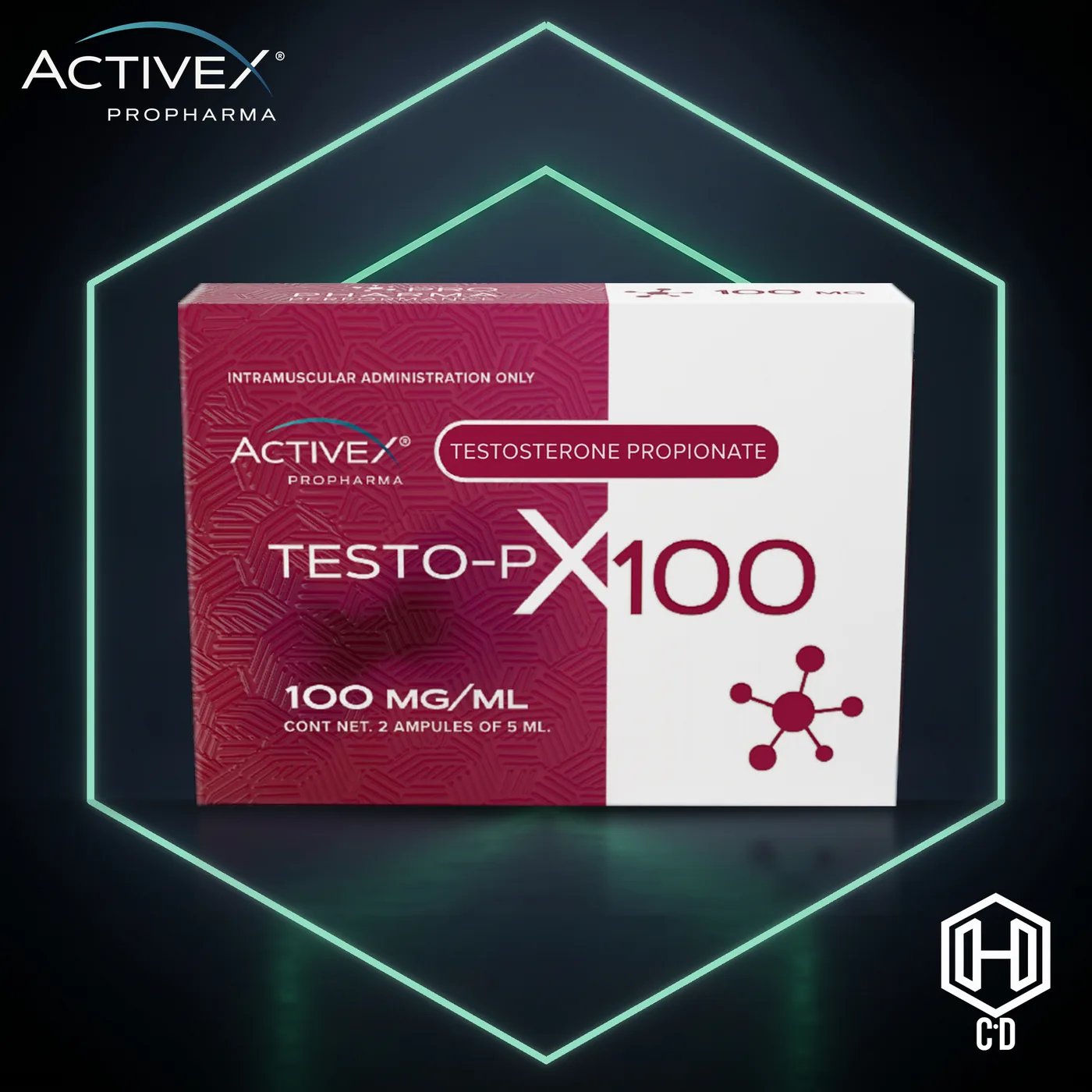 Testosterona Propionato Activex — vista frontal