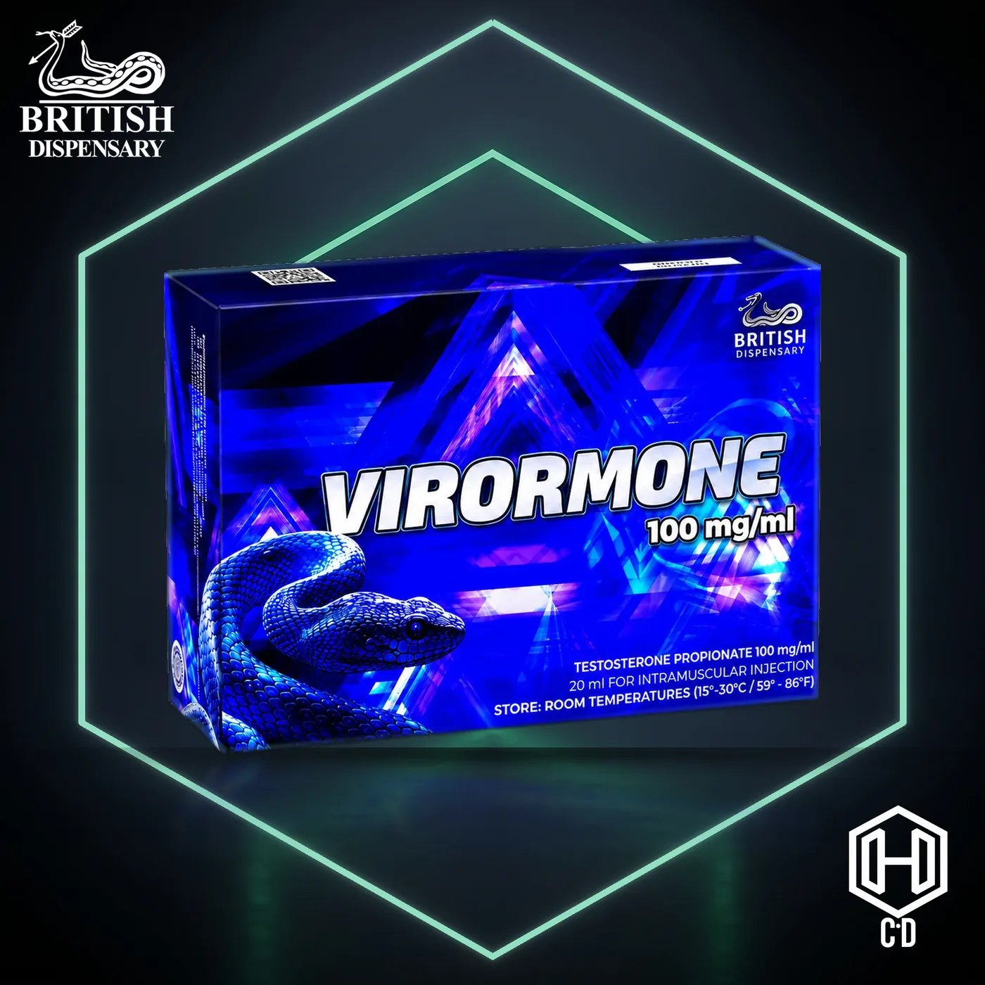 Testosterona Propionato British Dispensary — vista frontal