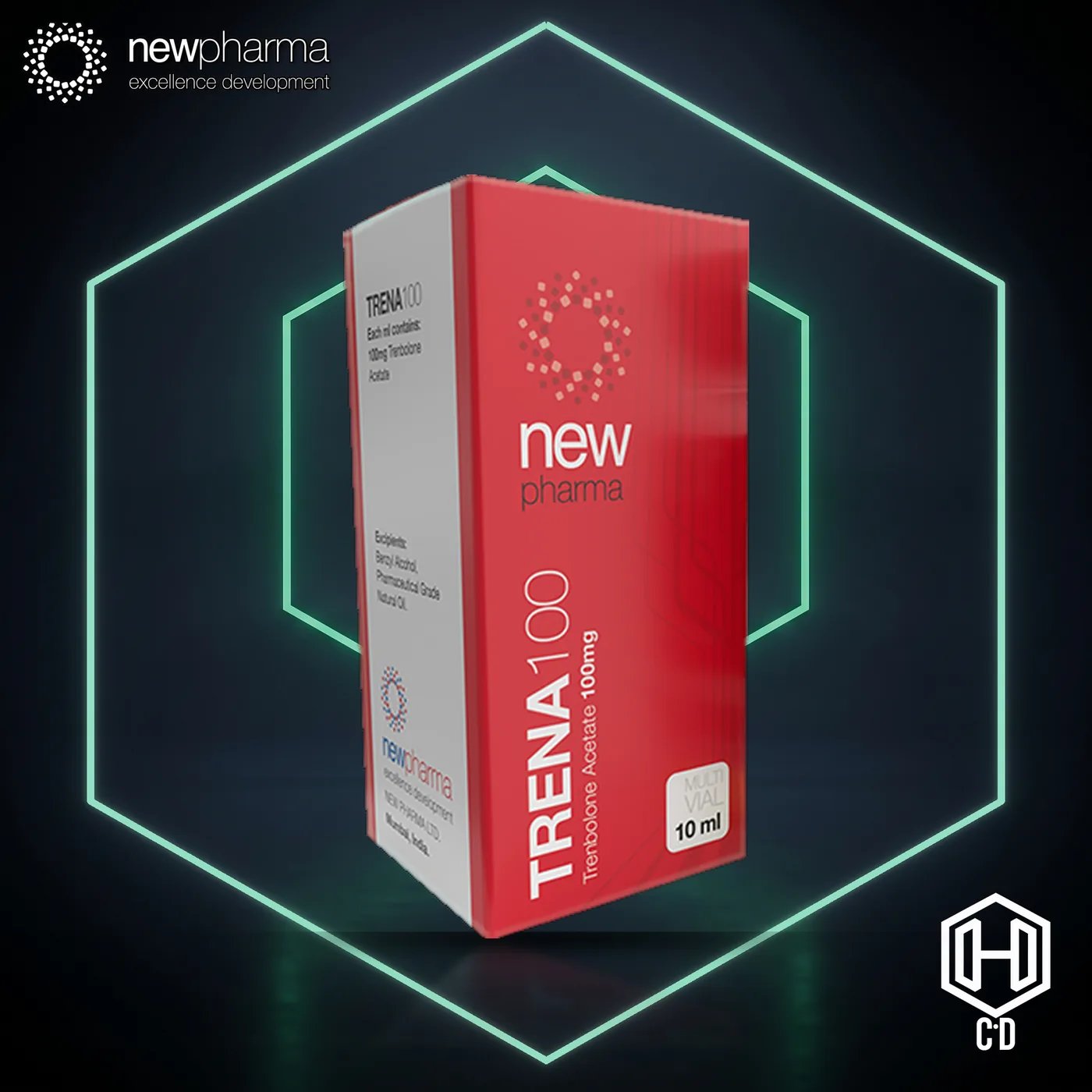 Trembolona Acetato New Pharma — vista frontal