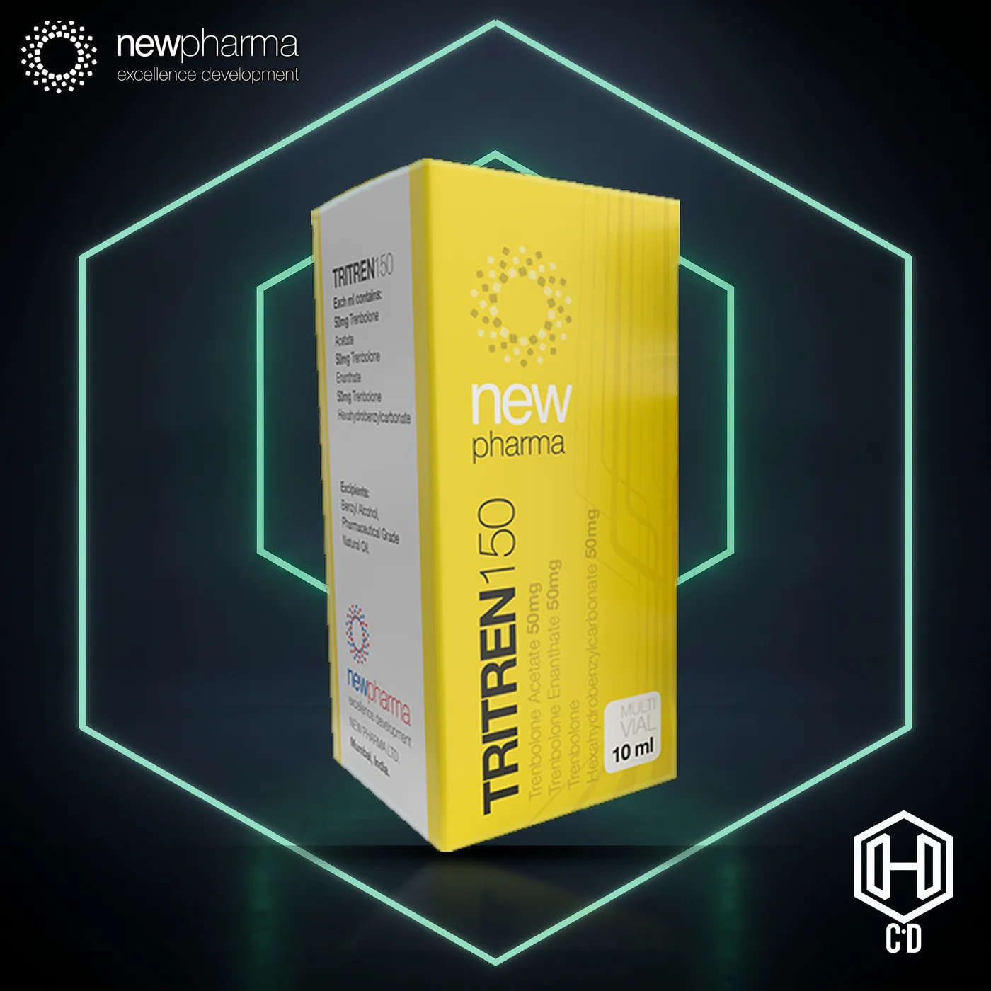 Tri-Trembolona New Pharma — vista frontal
