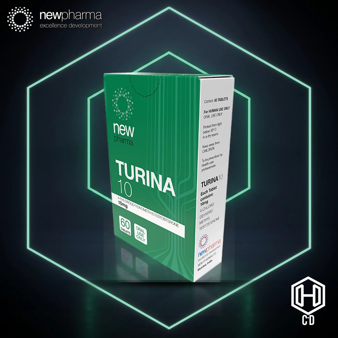 Turinabol New Pharma — vista frontal