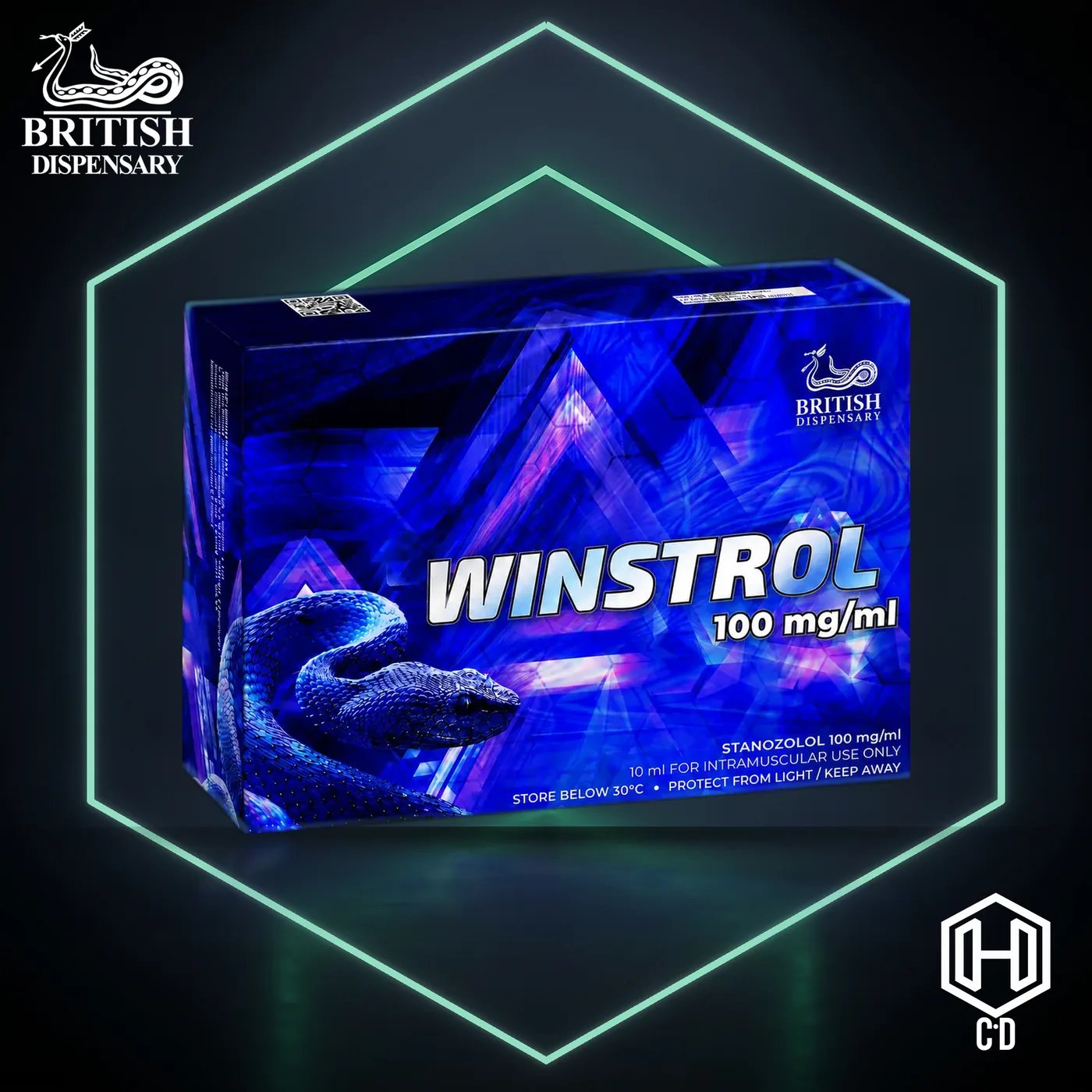 Winstrol Vial (Aceite) British Dispensary — vista frontal