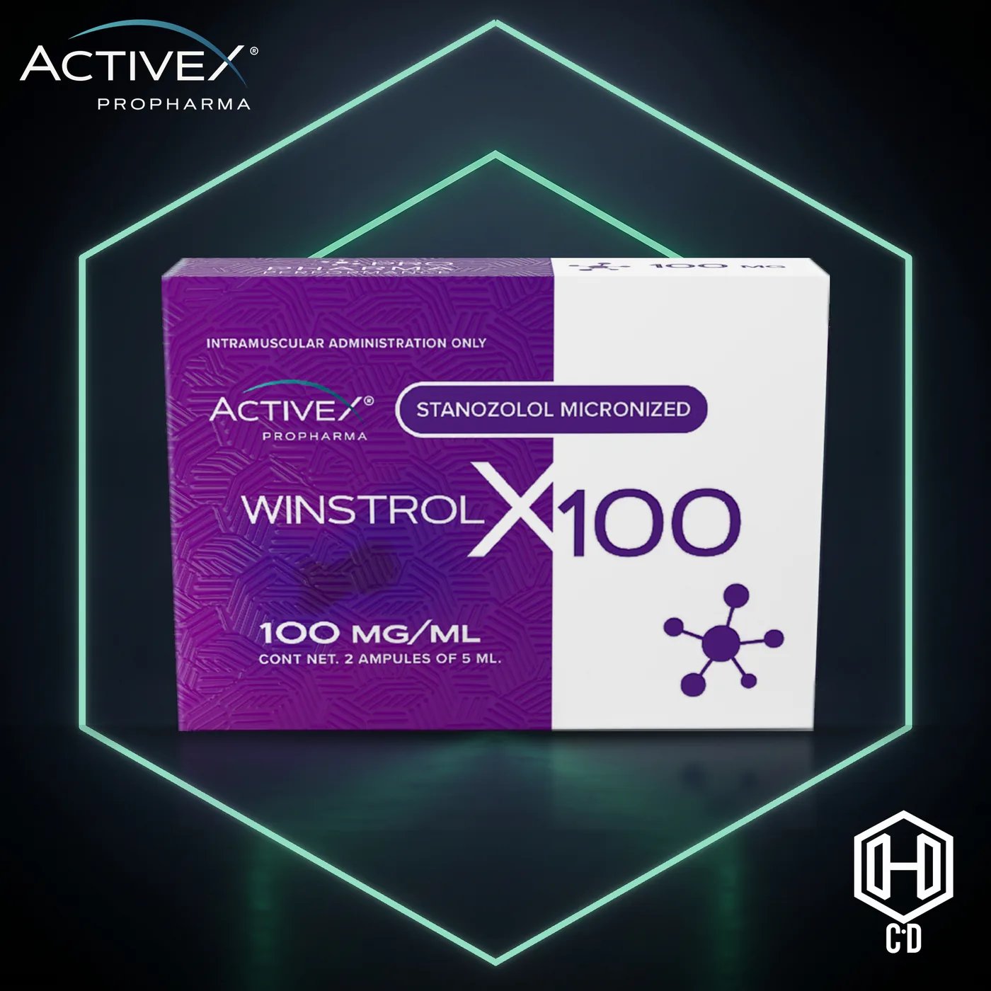 Winstrol Vial Activex — vista frontal